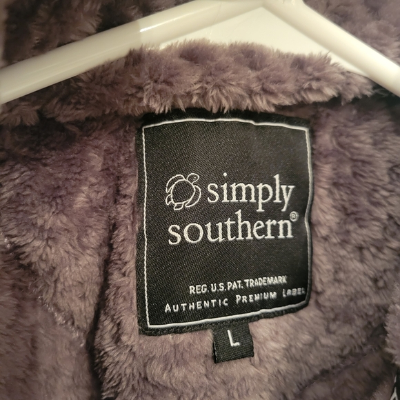Simply Southern Fleece Pullover Women's Large * Gray Color - Picture 4 of 6